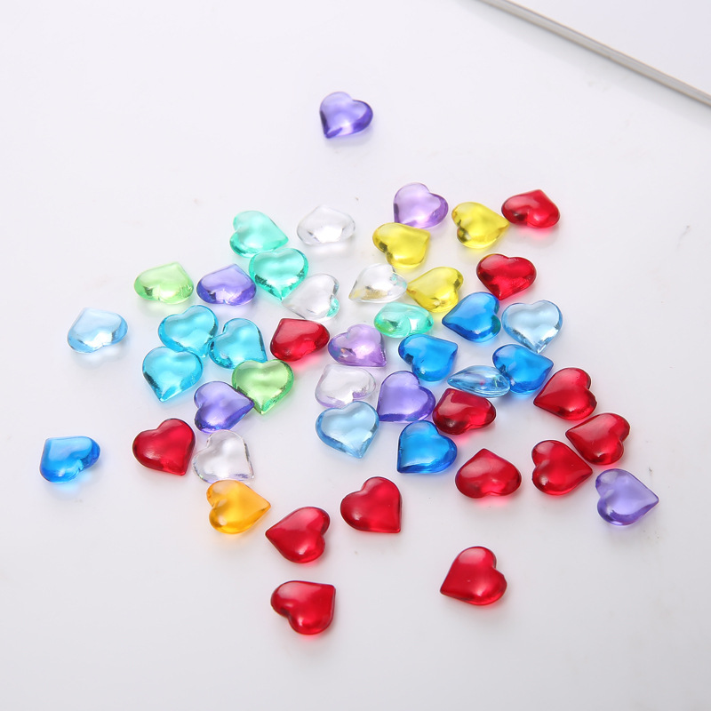 Board Game Economy - 100PCS 10*4mm 하트 모양 아크릴 투명한