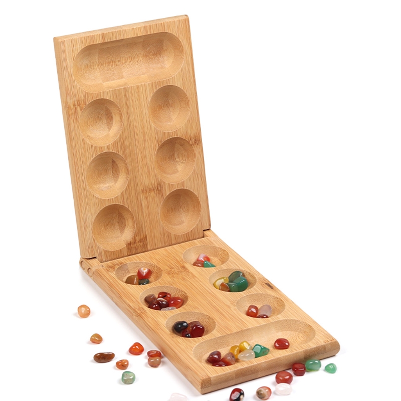 Board Game Template - Mancala 보드 게임 다채로운 돌 자갈이