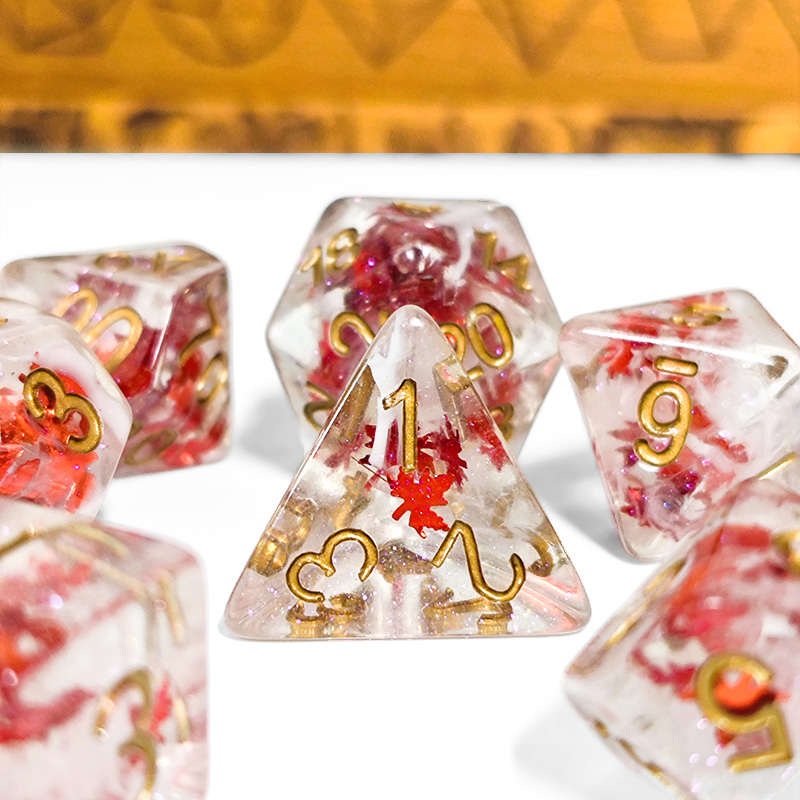 Board Game List - 7PCS DND 주사위 투명 레진 가을