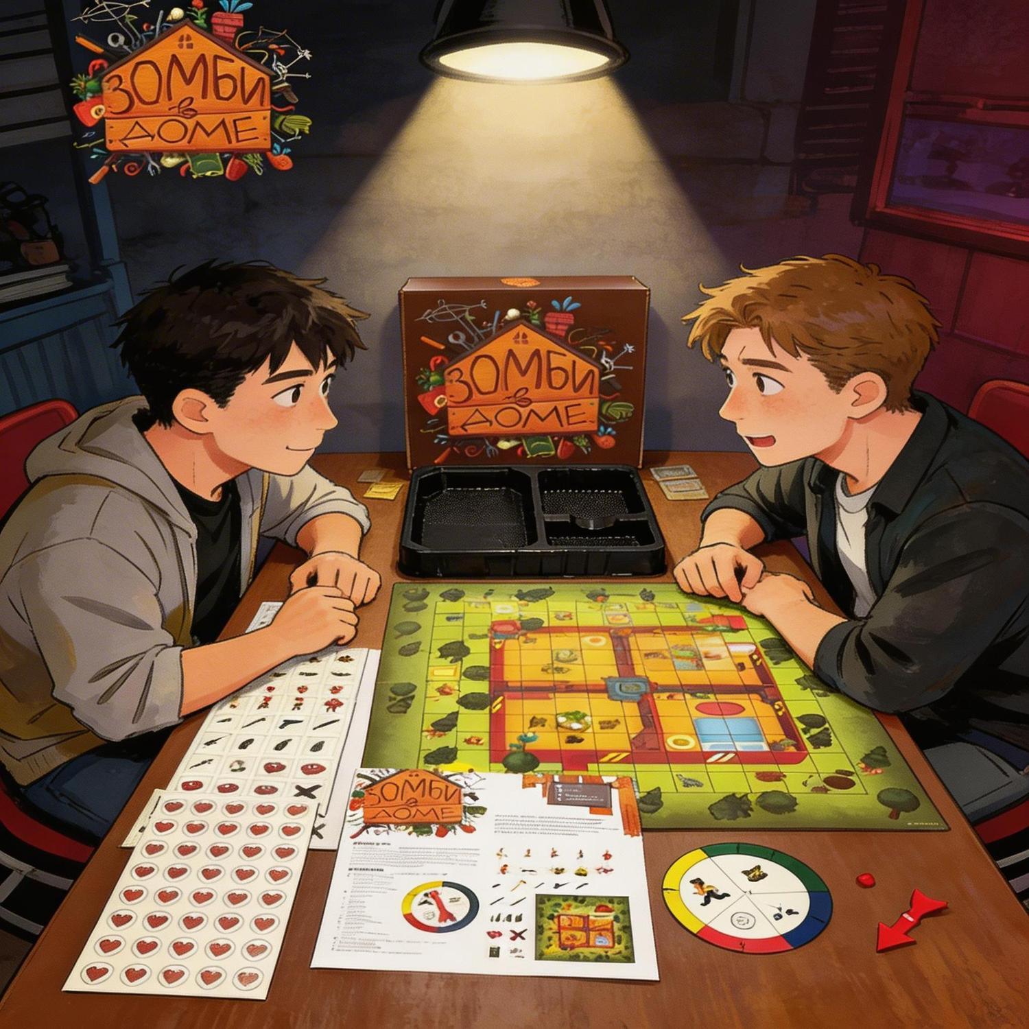 Board Game Zombie Survival - 러시아어 버전 좀비 서바이벌 테마 보드