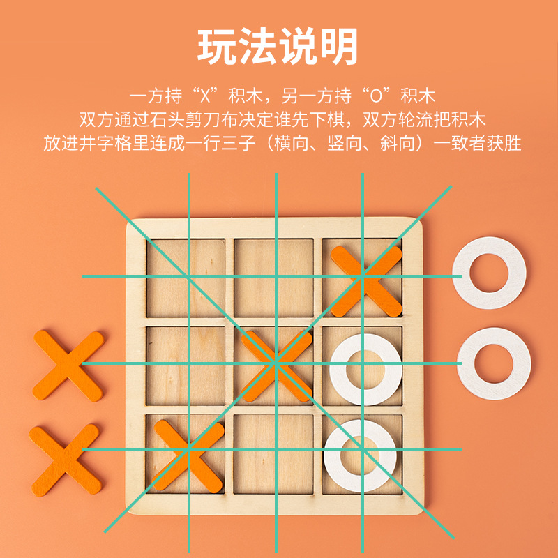 5개입 나무 틱택토 게임, 알츠하이머 노인을 위한 퍼즐 - Board Game Template 리뷰 및 가격