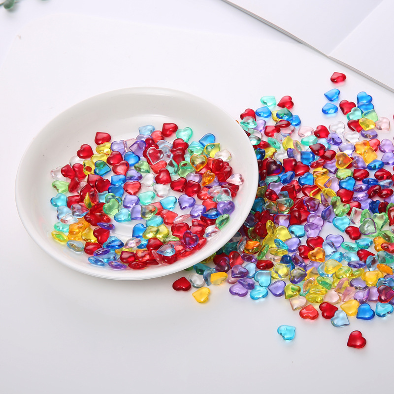 100PCS 10*4mm 하트 모양 아크릴 투명한 전당 - Board Game Economy 리뷰 및 가격