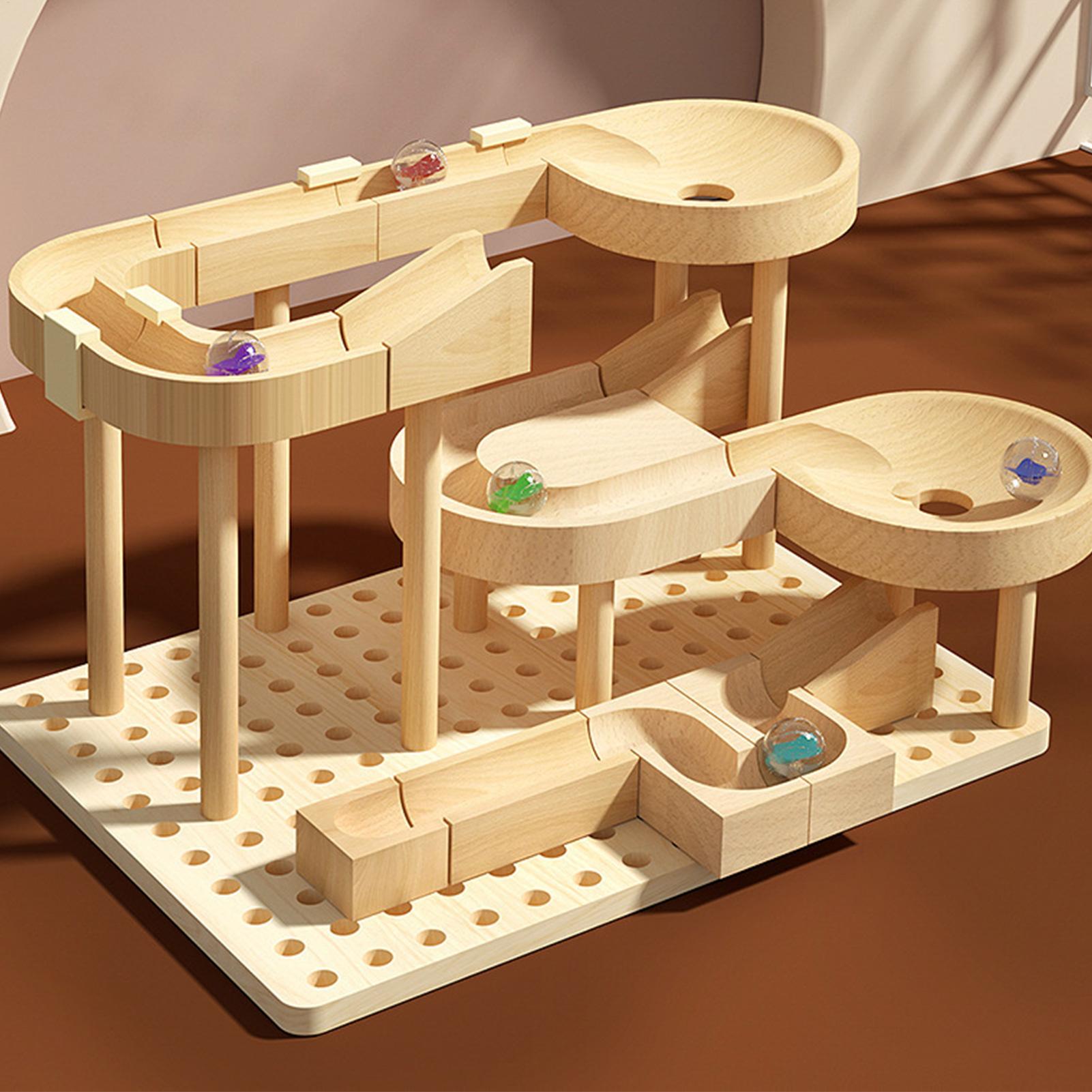 나무 구슬 미로 경주 트랙 게임 STEM 교육용 장난감 - Board Game Race Track 리뷰 및 가격