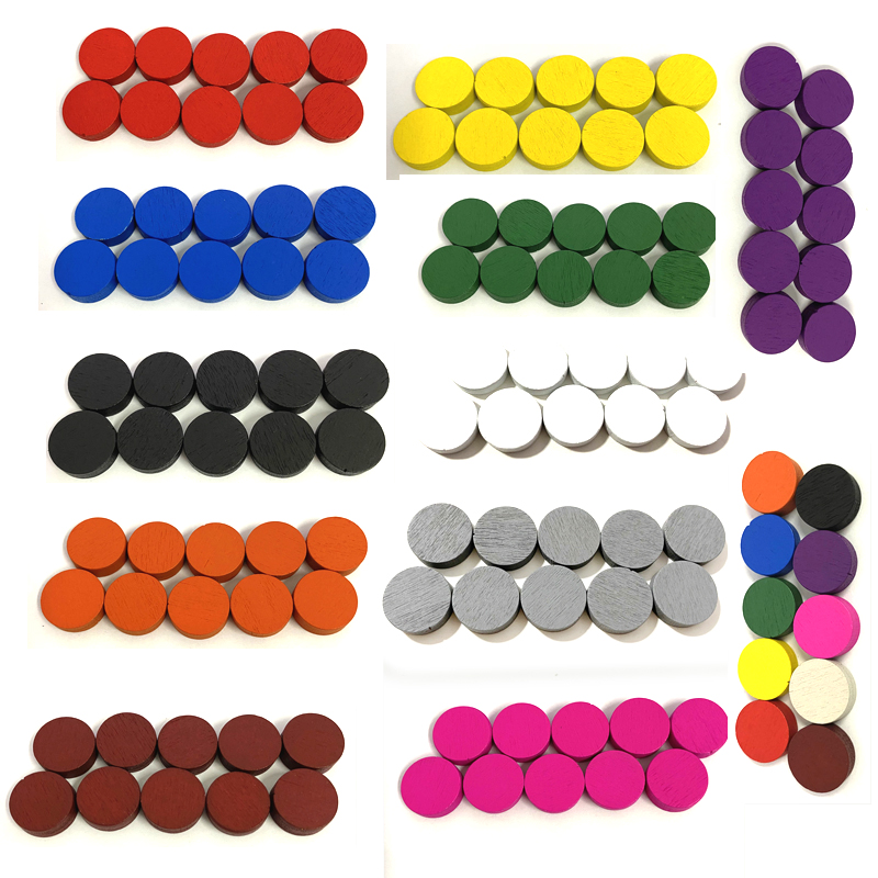 100 조각 직경 15*5MM 나무 전당포 게임 조각  - Board Game Economy 리뷰 및 가격
