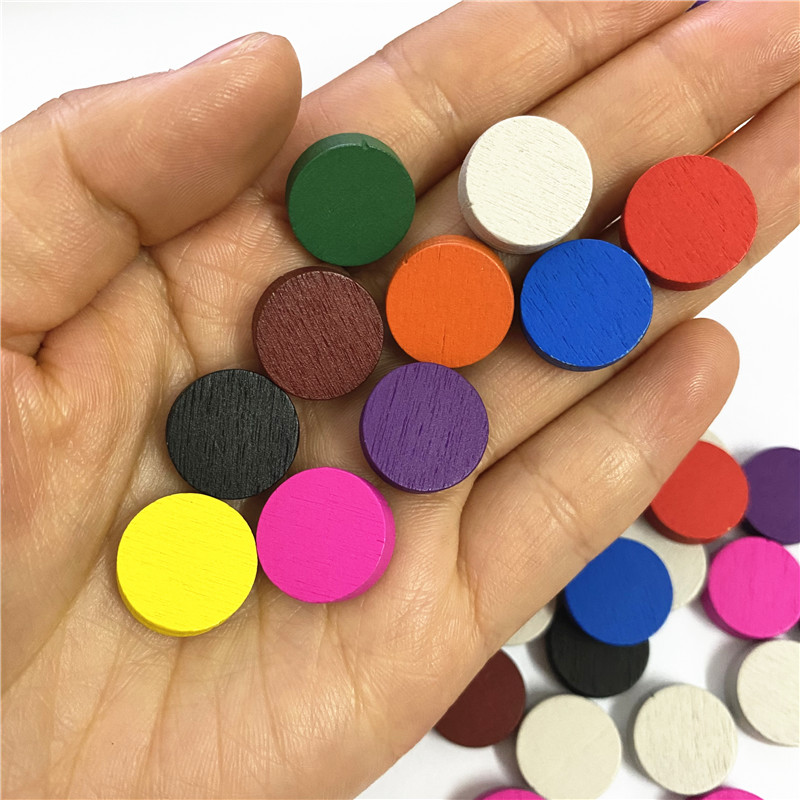 100 조각 직경 15*5MM 나무 전당포 게임 조각  - Board Game Economy 리뷰 및 가격