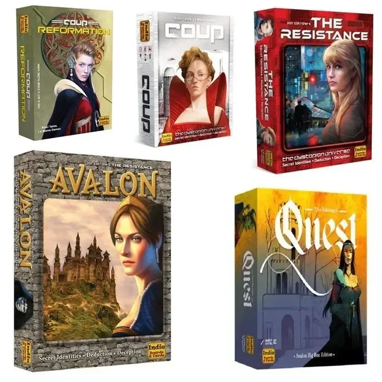 보드 게임 저항 아발론 쿠프 퀘스트, 풀 영어 가족 파 - Board Game Bang 리뷰 및 가격