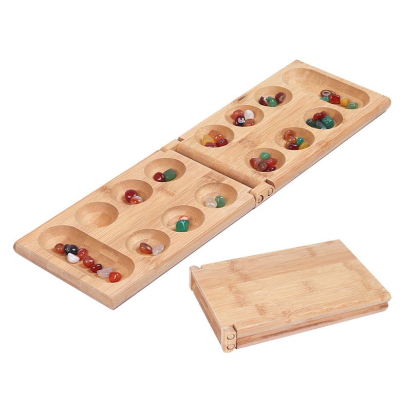 Mancala 보드 게임 다채로운 돌 자갈이 있는 접이 - Board Game Template 리뷰 및 가격