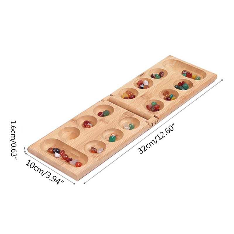 Mancala 보드 게임 다채로운 돌 자갈이 있는 접이 - Board Game Template 리뷰 및 가격