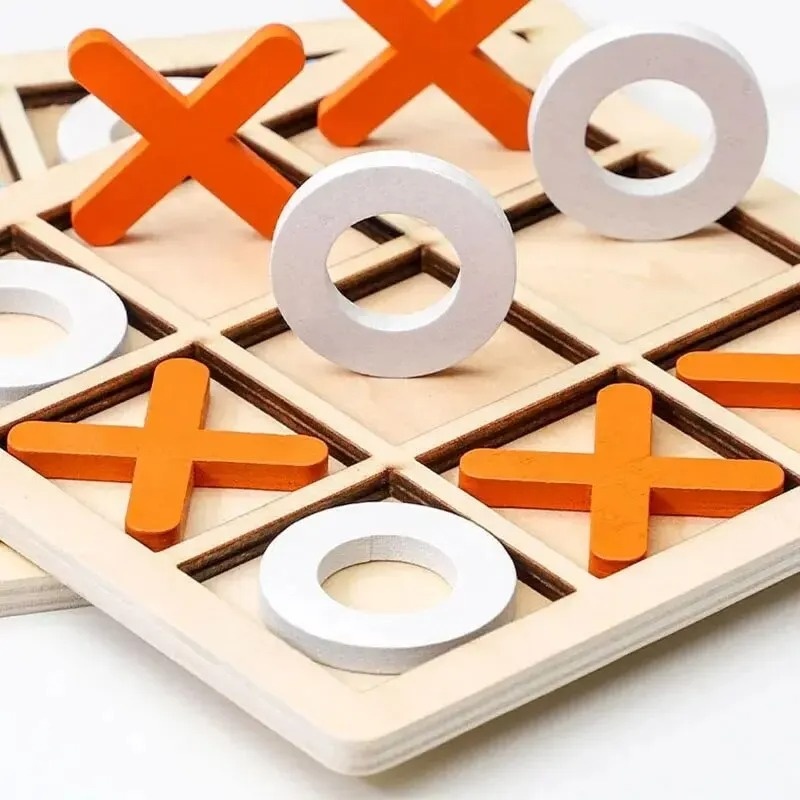 나무로 만든 틱택토 게임 퍼즐 템플릿 XO 테이블 체스 - Board Game Template 리뷰 및 가격