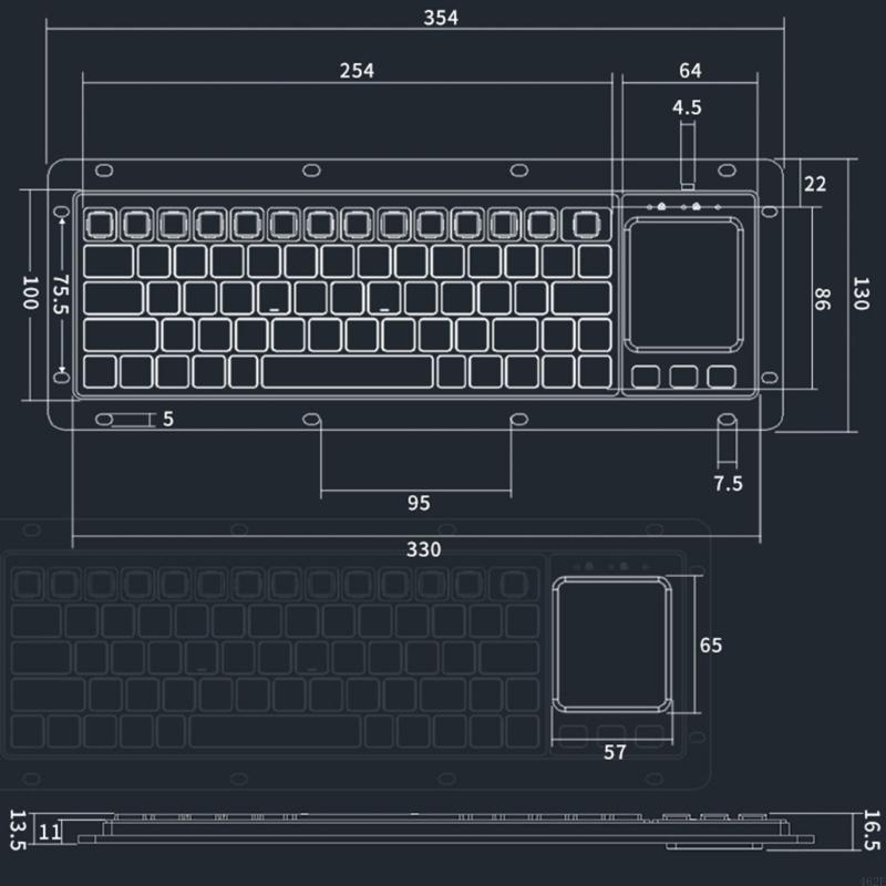 1pc 산업용 USB 터치 보드 키보드(터치패드 포함) - Board Game Journal 리뷰 및 가격