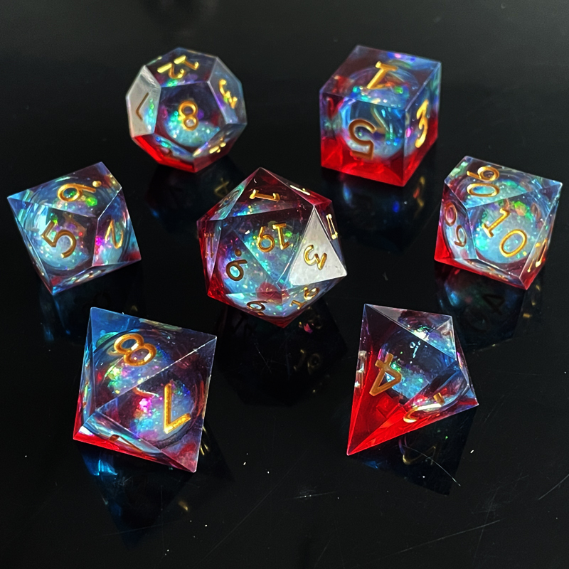송진 퀵샌드 혼합 컬러 주사위 다면체 세트, 클리어 보 - Board Game List 리뷰 및 가격