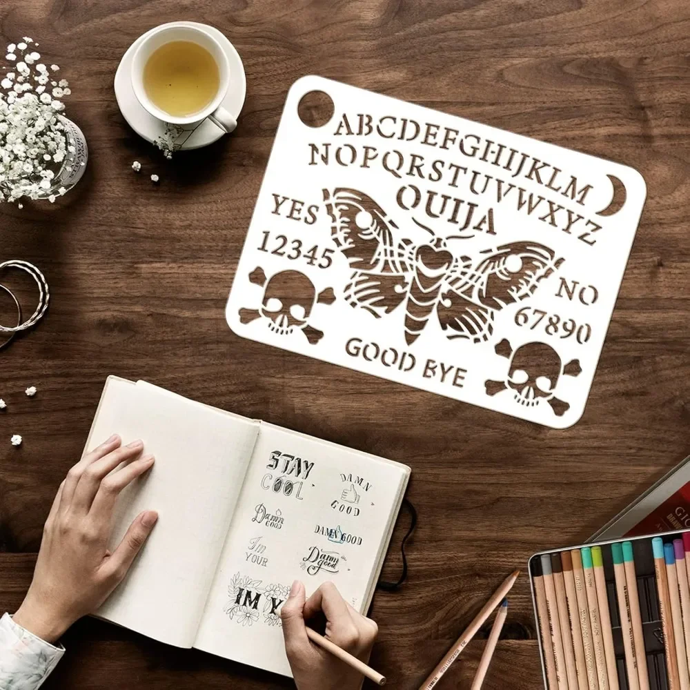 Ouija 보드 스텐실, 재사용 가능한 응답 보드 게임 - Board Game Template 리뷰 및 가격