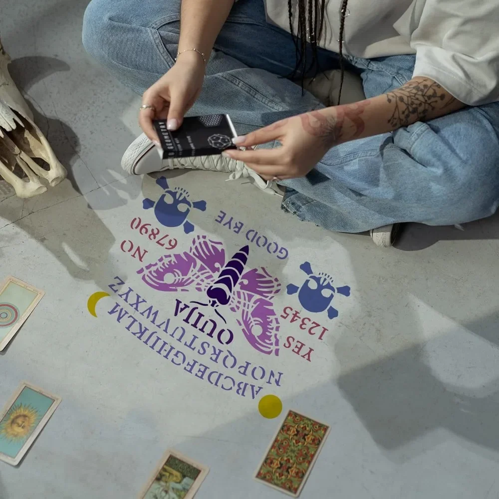 Ouija 보드 스텐실, 재사용 가능한 응답 보드 게임 - Board Game Template 리뷰 및 가격
