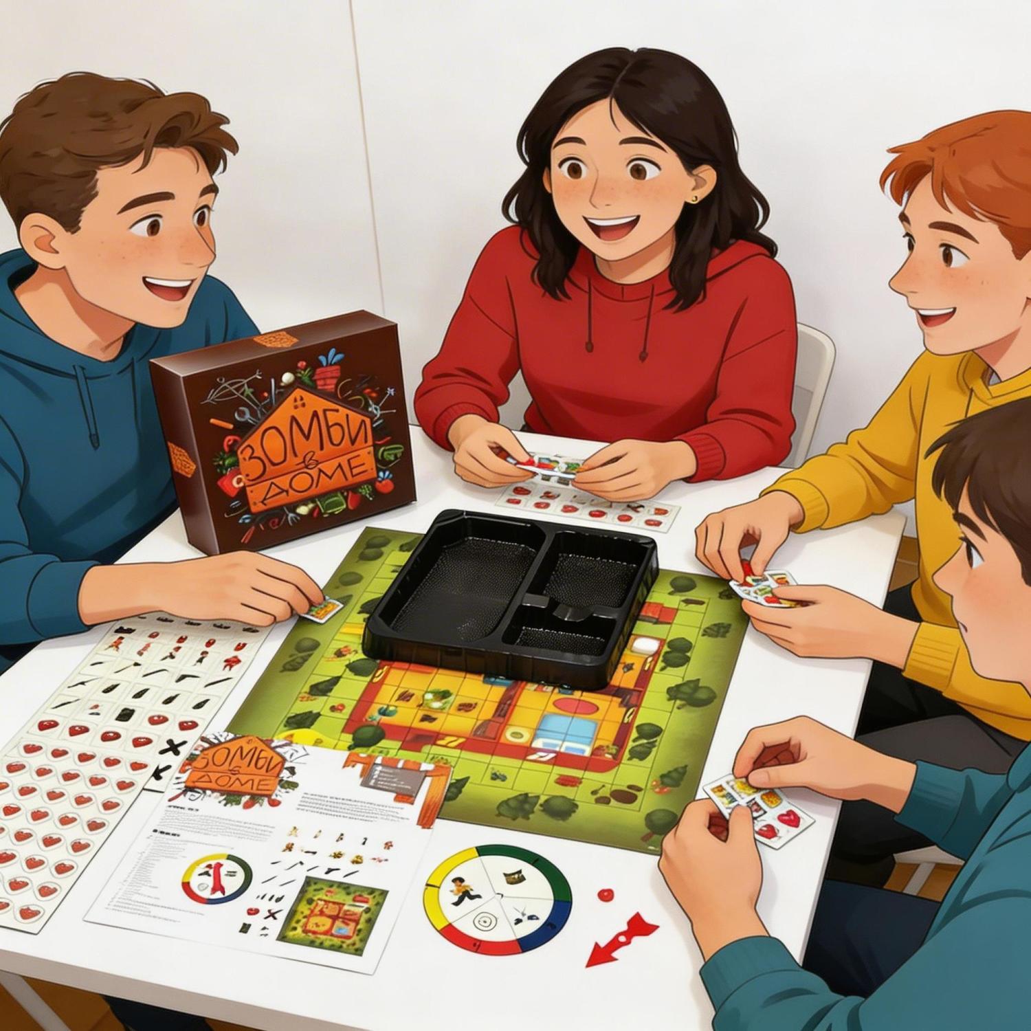 러시아어 버전 좀비 서바이벌 테마 보드 게임 반협동형  - Board Game Zombie Survival 리뷰 및 가격
