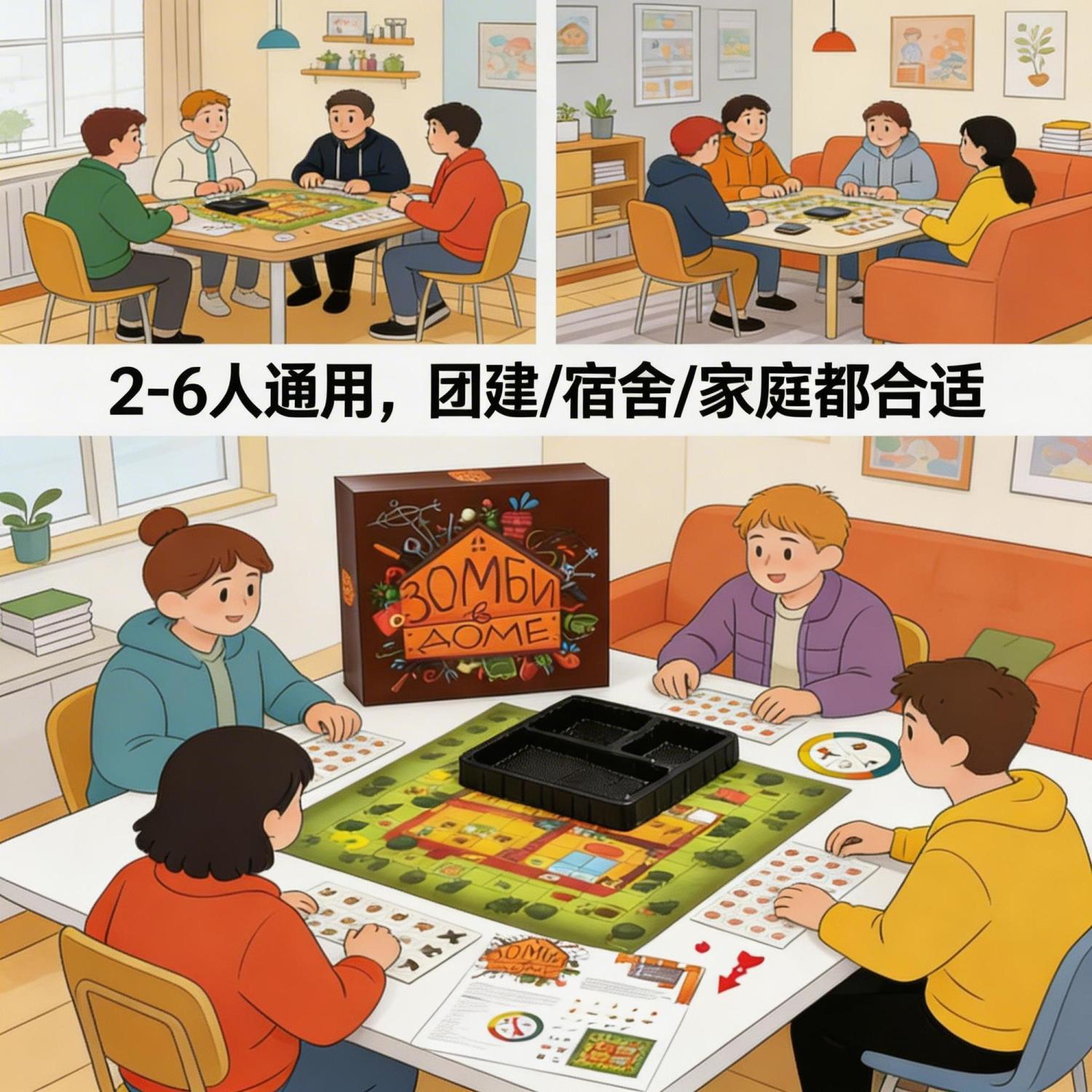 러시아어 버전 좀비 서바이벌 테마 보드 게임 반협동형  - Board Game Zombie Survival 리뷰 및 가격