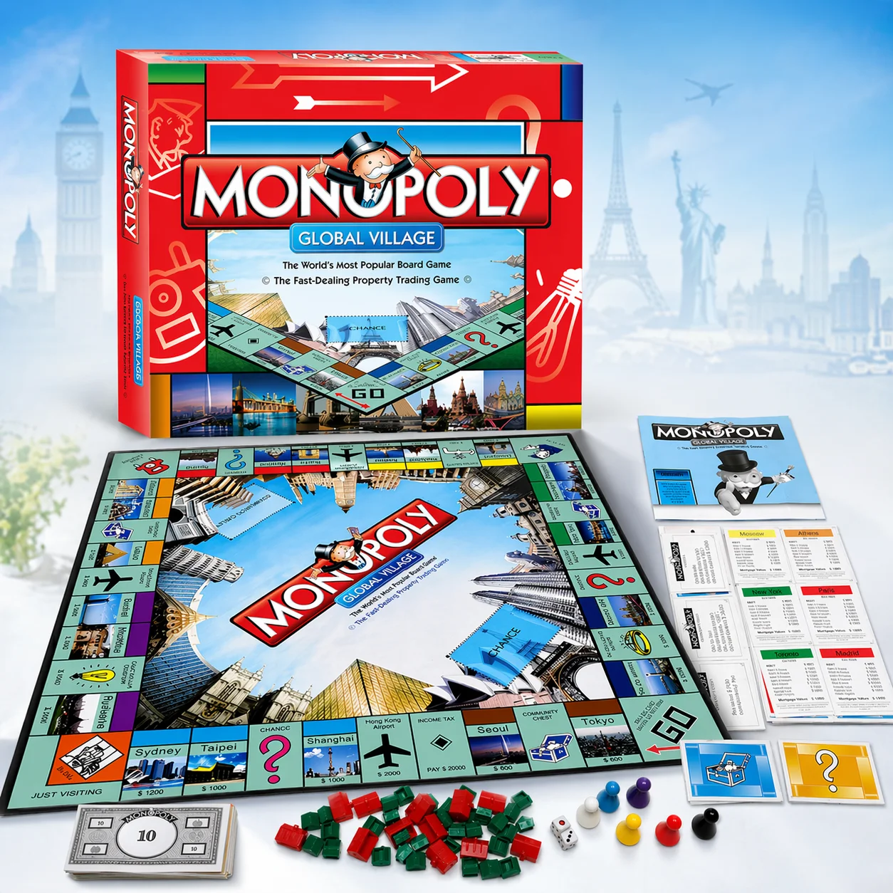 프리미엄 모노폴리 글로벌 빌리지 보드게임 - 테이블탑  - Hasbro Game Monopoly 리뷰 및 가격